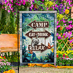 7KNG. Camp Relax Garden Flag Mockup 4