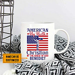 Personalized Name American By Birth Christian By The Grace Of God Ceramic Coffee Mug