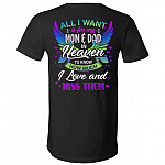All I Want Is For My Mom A V-Neck, Black, V-Neck T-Shirt