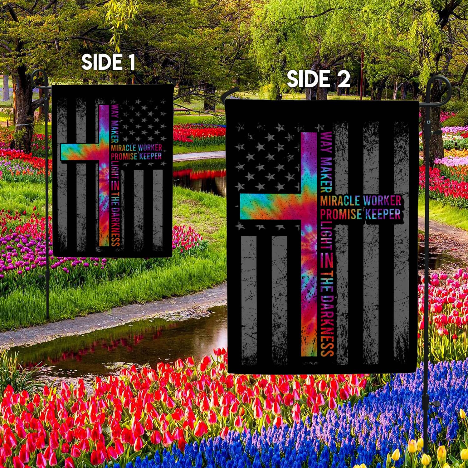 SIDE 1 30X40 Garden Flag Mockup 2 Side-2