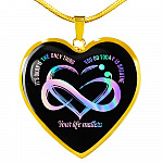 It's Okay If The Only Things Your Life Matters Suicide Prevention Awareness Heart Necklace - Bangle - Heart Luxury Necklace (Gold Plated)