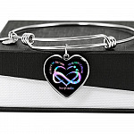 It's Okay If The Only Things Your Life Matters Suicide Prevention Awareness Heart Necklace - Bangle
