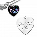 It's Okay If The Only Things Your Life Matters Suicide Prevention Awareness Heart Necklace - Bangle