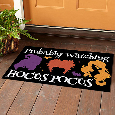 Alternative view of Probably Watching Hocus Pocus Halloween Indoor Doormat - Sanderson Sisters Outdoor Door Mat
