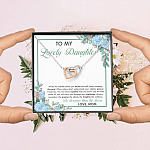 From Mom To My Lovely Daughter When The World Makes You Doubt Yourself Interlocking Hearts Pendant Necklace