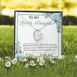 From Mom To My Lovely Daughter When The World Makes You Doubt Yourself Forever Love Heart Pendant Necklace