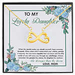 From Mom To My Lovely Daughter When The World Makes You Doubt Yourself Infinity Heart Pendant Necklace