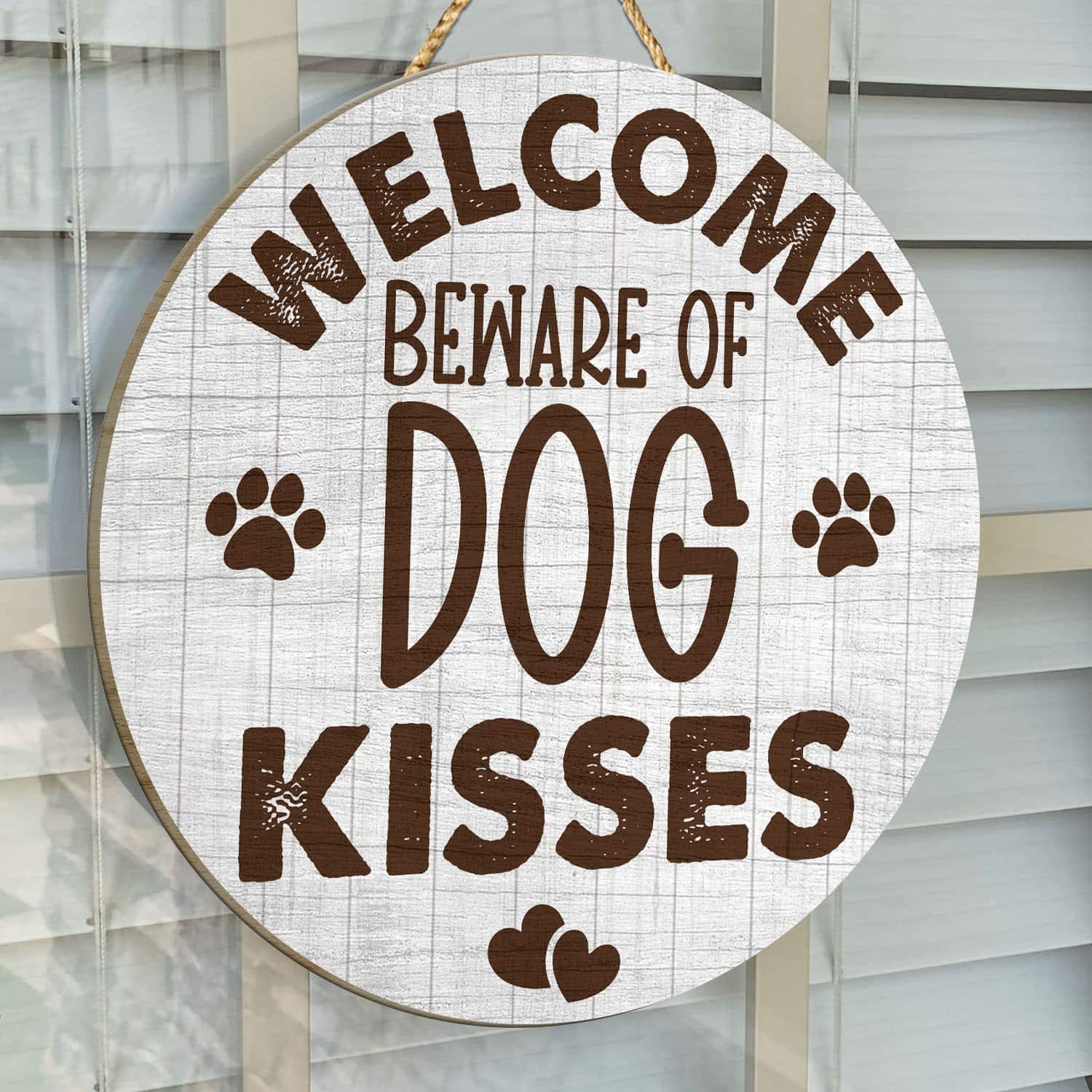 3MH. Dog Kisses Sign Door Sign Mockup 14