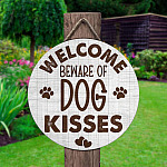 3MH. Dog Kisses Sign Door Sign Mockup 2