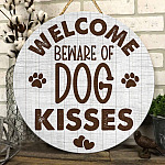 3MH. Dog Kisses Sign Door Sign Mockup 6