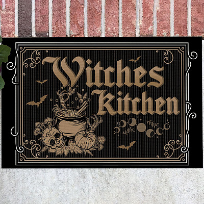 Vintage Witches Kitchen Indoor Doormat - Witch Kitchen Doormat - Halloween Doormat