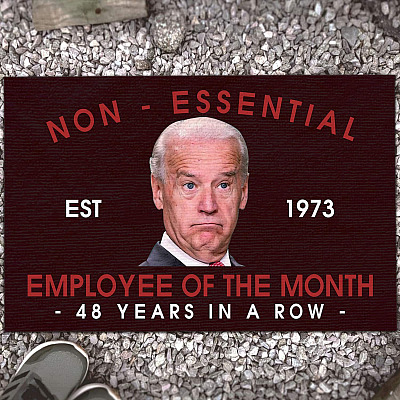Non-Essential Employee 48 Years in A Row Funny Biden Entrance Indoor Outdoor Decorative Doormat