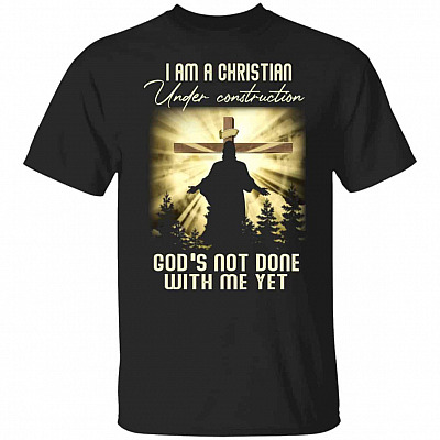 6VT. I Am A Christian, Black, Unisex T-Shirt