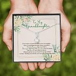 To My Granddaughter From Grandma Grandpa Grandparents You Are Always In Mine Alluring Beauty Necklace
