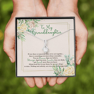 To My Granddaughter From Grandma Grandpa Grandparents You Are Always In Mine Alluring Beauty Necklace
