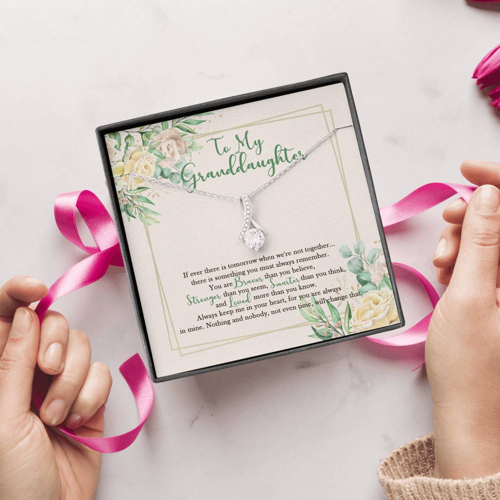 To My Granddaughter From Grandma Grandpa Grandparents You Are Always In Mine Alluring Beauty Necklace