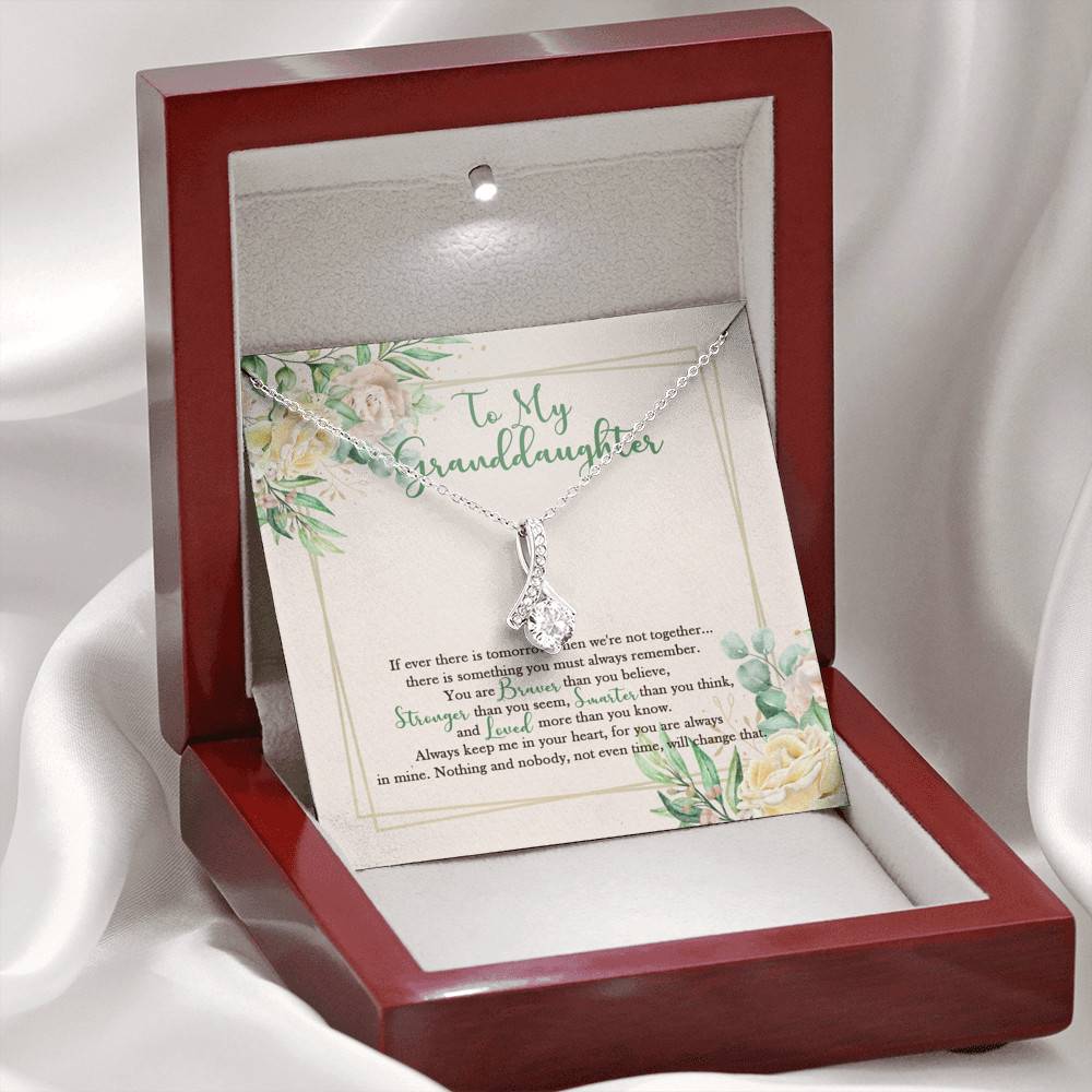 To My Granddaughter From Grandma Grandpa Grandparents You Are Always In Mine Alluring Beauty Necklace