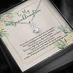 To My Granddaughter From Grandma Grandpa Grandparents You Are Always In Mine Alluring Beauty Necklace
