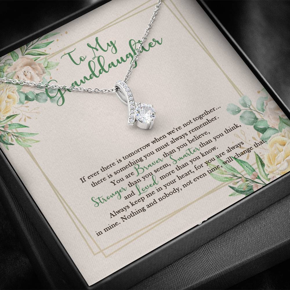 To My Granddaughter From Grandma Grandpa Grandparents You Are Always In Mine Alluring Beauty Necklace