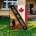 3VT. Lest We Forget Garden Flag Mockup 3