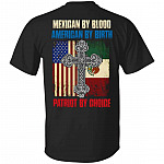 Mexican By Blood American BShirt, Black, Unisex T-Shirt