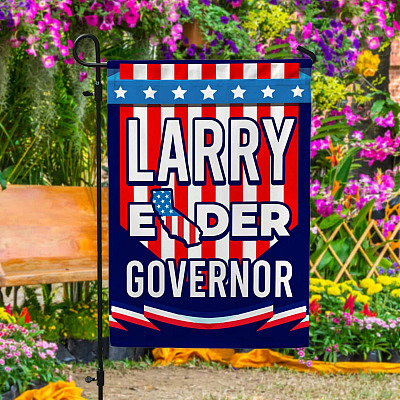Larry Elder For California Governor Outdoor Garden Flag - House Flag - Wall Flag
