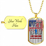 Vet Bod Like Dad Bod But More Knee Pain Dog Tag Pendant Necklace - Veteran Dad Necklace