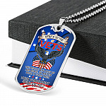 Here To The Vets The People Who Step Up And Serve Their Commitment Speaks For Itself Dog Tag Pendant Necklace