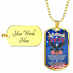 Here To The Vets The People Who Step Up And Serve Their Commitment Speaks For Itself Dog Tag Pendant Necklace