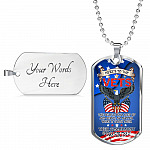 Here To The Vets The People Who Step Up And Serve Their Commitment Speaks For Itself Dog Tag Pendant Necklace
