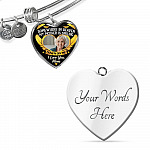 Personalized Photo Somewhere In Heaven My Mother Is Smiling Heart Pendant Necklace - Memorial Mom Custom Photo Necklace