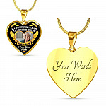 Personalized Photo Somewhere In Heaven My Mother Is Smiling Heart Pendant Necklace - Memorial Mom Custom Photo Necklace