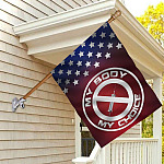9NH. My Body House Flag Mockup 2