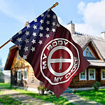 9NH. My Body House Flag Mockup 5