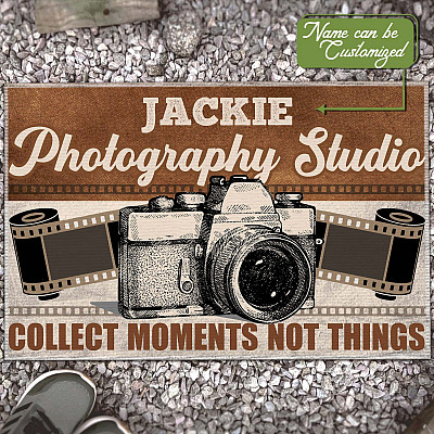 Personalized Name Photography Studio Welcome Indoor Outdoor Decorative Doormat - Photography Studio Welcome Doormat