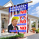 4UT. Trump No Vaccine_30x40_Side 1 House Flag Mockup 3