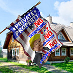 4UT. Trump No Vaccine_30x40_Side 1 House Flag Mockup 5