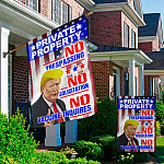 4UT. Trump No Vaccine_30x40_Side 1 Garden & House Mockup 2