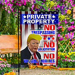 4UT. Trump No Vaccine_30x40_Side 1 Garden Flag Mockup 4