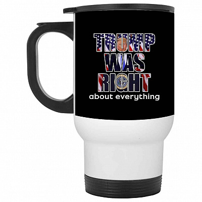 14 oz. White Travel Mug