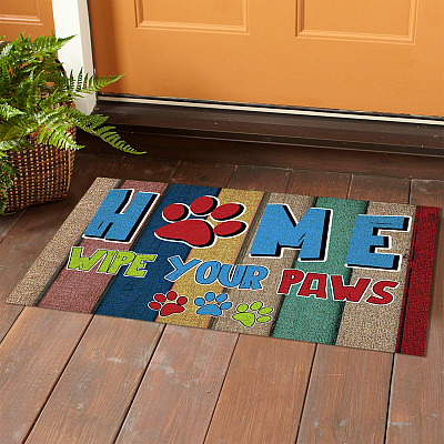 Alternative view of Wipe Your Paws Indoor Outdoor Doormat - Home Doormat - Welcome Home Doormat