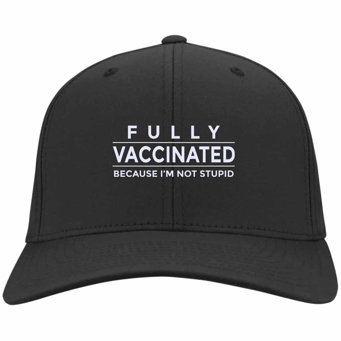 Fully Vaccinated Because, Black, Twill Cap