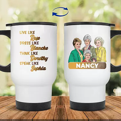 14 oz. White Travel Mug