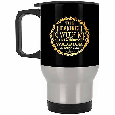 14 oz. Silver Travel Mug