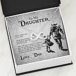 Viking Dad to My Daughter Never Forget That I Love You I Hope You Believe in Yourself Infinity Heart Pendant Necklace