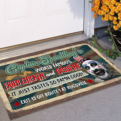 Captain Spaulding's World Famous Fried Chicken Outdoor Indoor Doormat - Halloween Horror Movies Door Mat