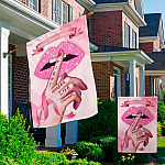 7KNG. Breast Cancer 30x40 Garden & House Mockup 2
