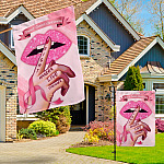 7KNG. Breast Cancer 30x40 Garden & House Mockup 3