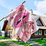 7KNG. Breast Cancer 30x40 House Flag Mockup 5