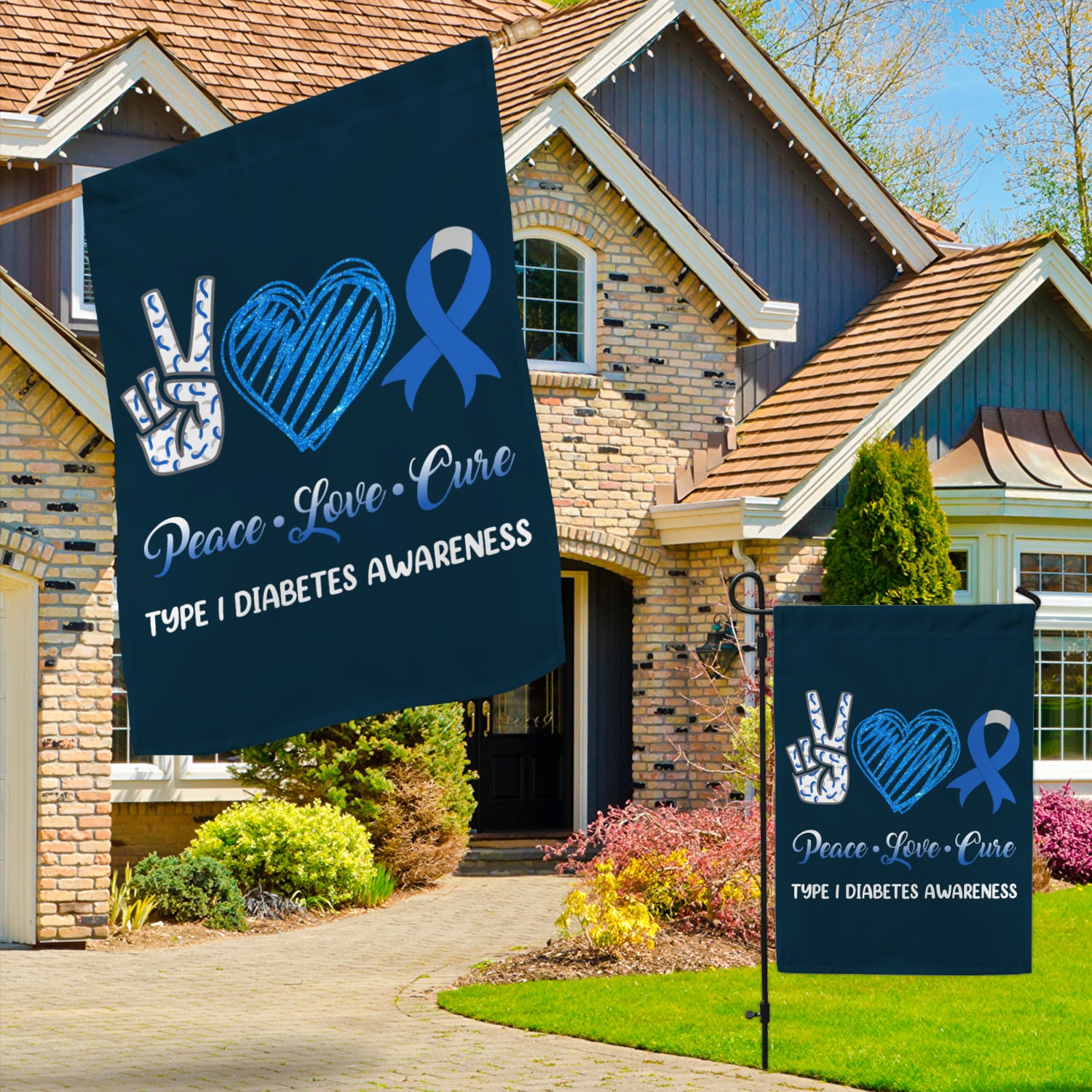 6KNG. Type 1 Diabetes-30x40 Garden & House Mockup 3